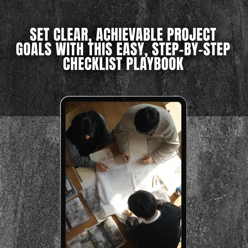Checklist: Your Ultimate Project Goal-Setting Playbook | How Do You Set Project Goals? SMART Planning Guide for Teams & Creatives | Digital Download