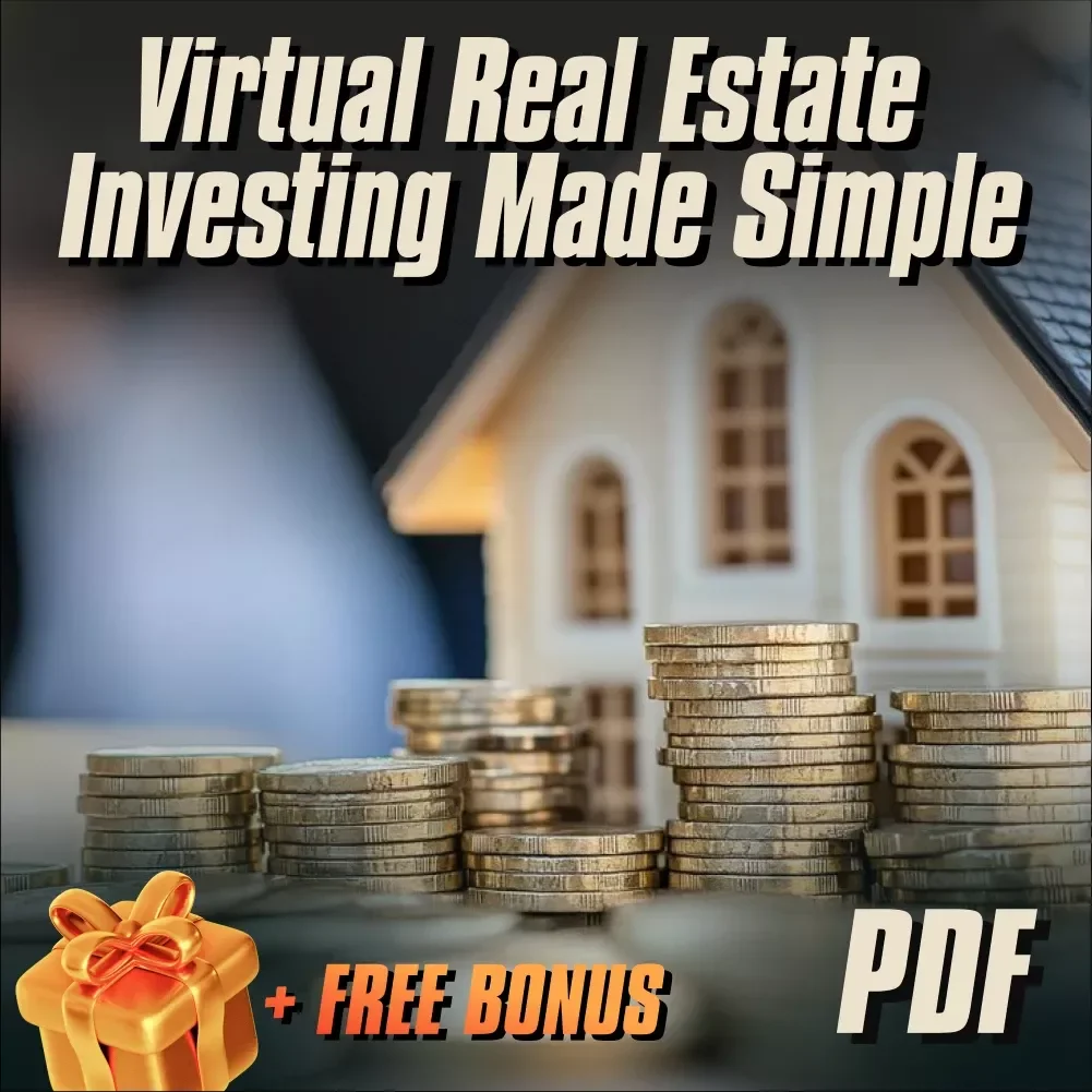 Virtual Real Estate Investing Made Simple Checklist | Digital Download | Virtual Real Estate Investing Guide for Beginners | Passive Income Strategy