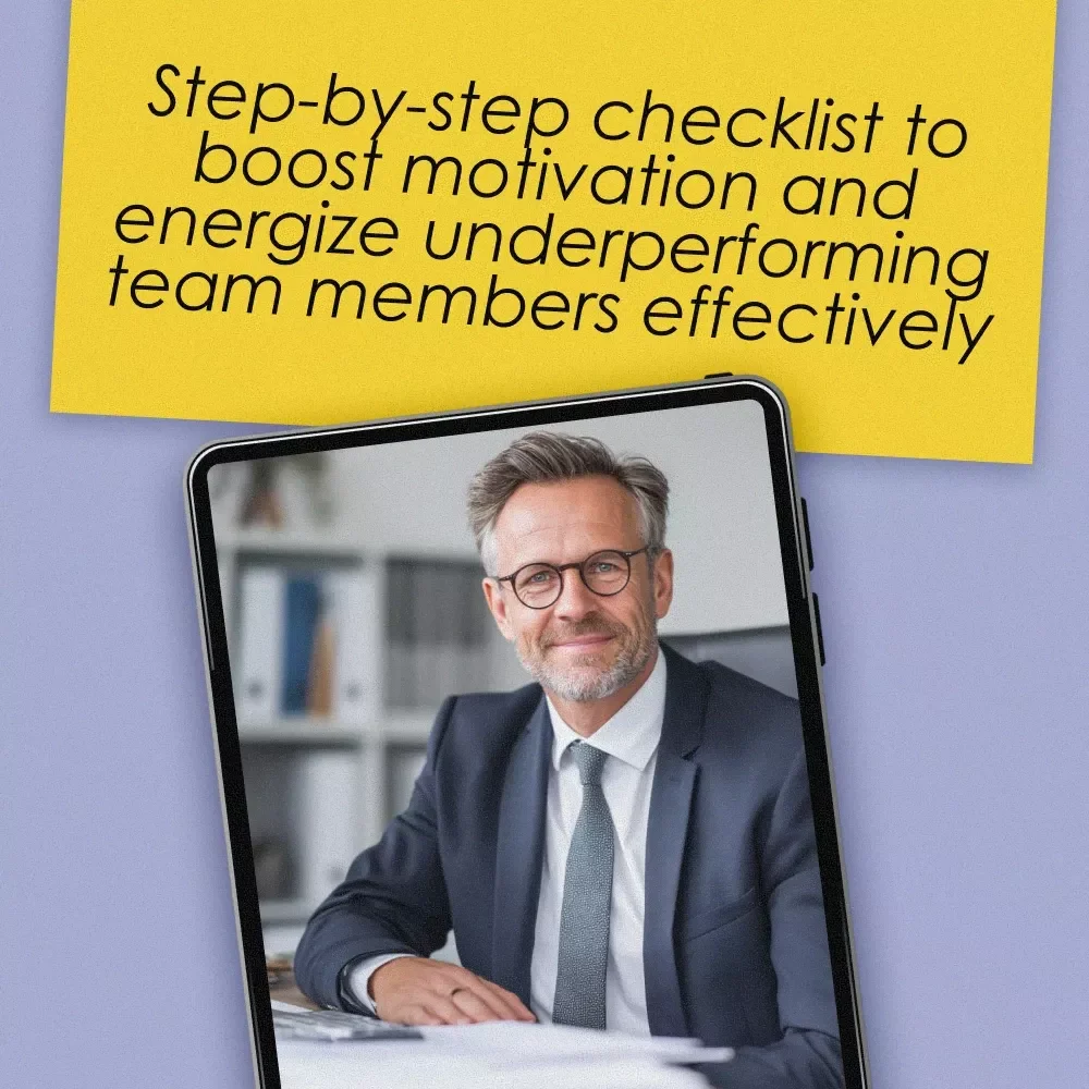 Checklist: Ignite Motivation — Your Step-by-Step Guide to Energizing Low Performers | How to Motivate Low Performers | Team Performance Boost Guide (Digital Download)