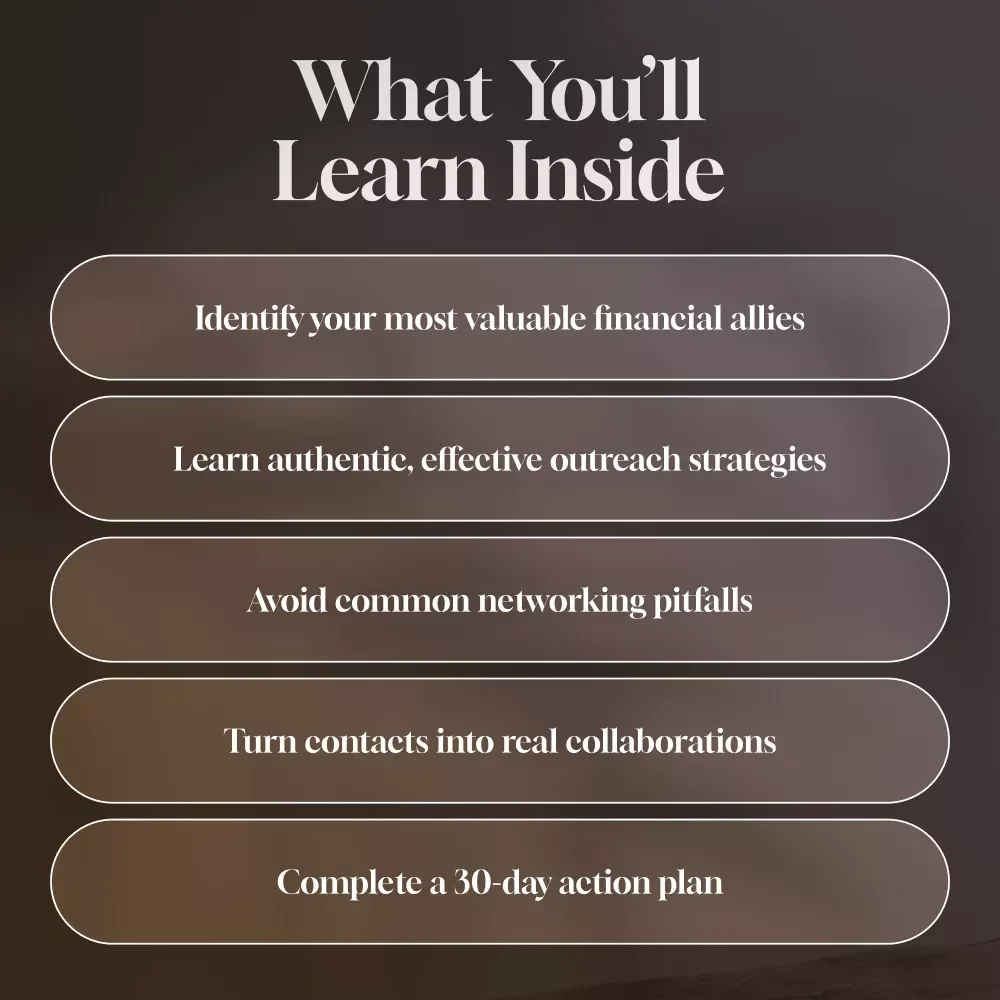The Wealth Connection | Guide to Building Financial Networks for Success | eBook for Entrepreneurs, Founders & Professionals