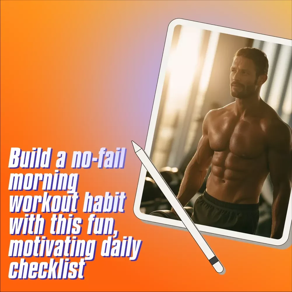 Morning Mojo Checklist: Your No-Fail Formula for Fitness First Thing | Digital Download for How to Motivate Yourself to Exercise in the Morning