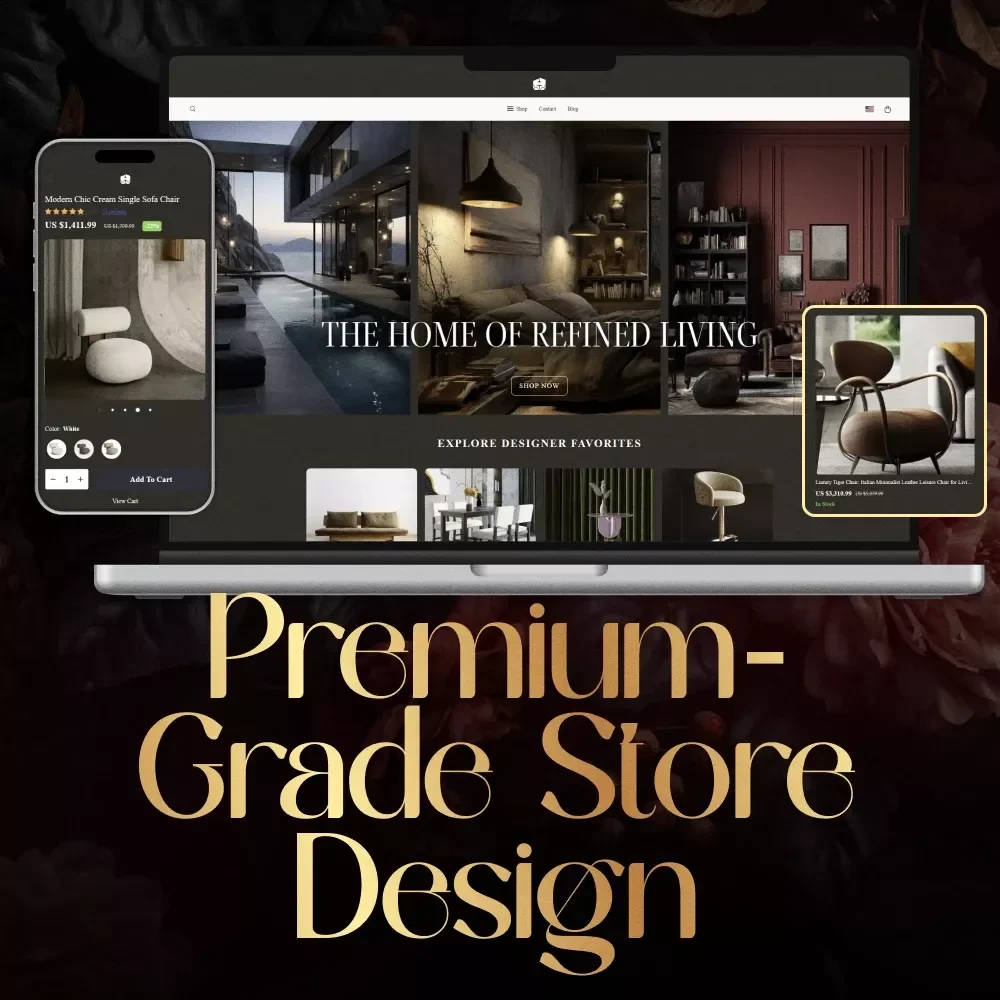 High-End Furniture with High Margins Online Store – Turnkey eCommerce Website | Premium-Grade Store Design + High-Profit Products | FREE SEO, Promo Guide & VIP Support Included