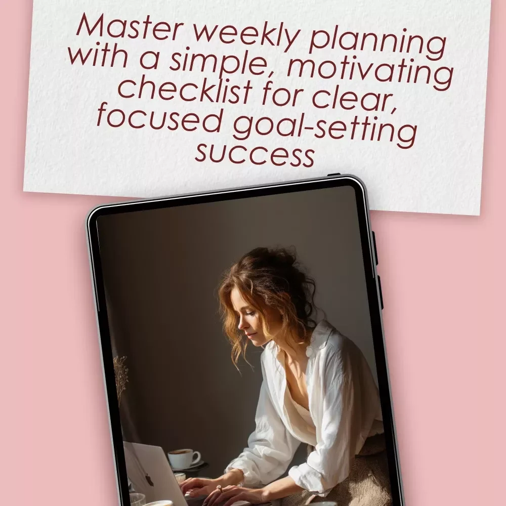 Weekly Goals Made Simple: The No-Fail Action Checklist | Goal-Setting eBook, Digital Download Checklist, How to Set Goals for the Week