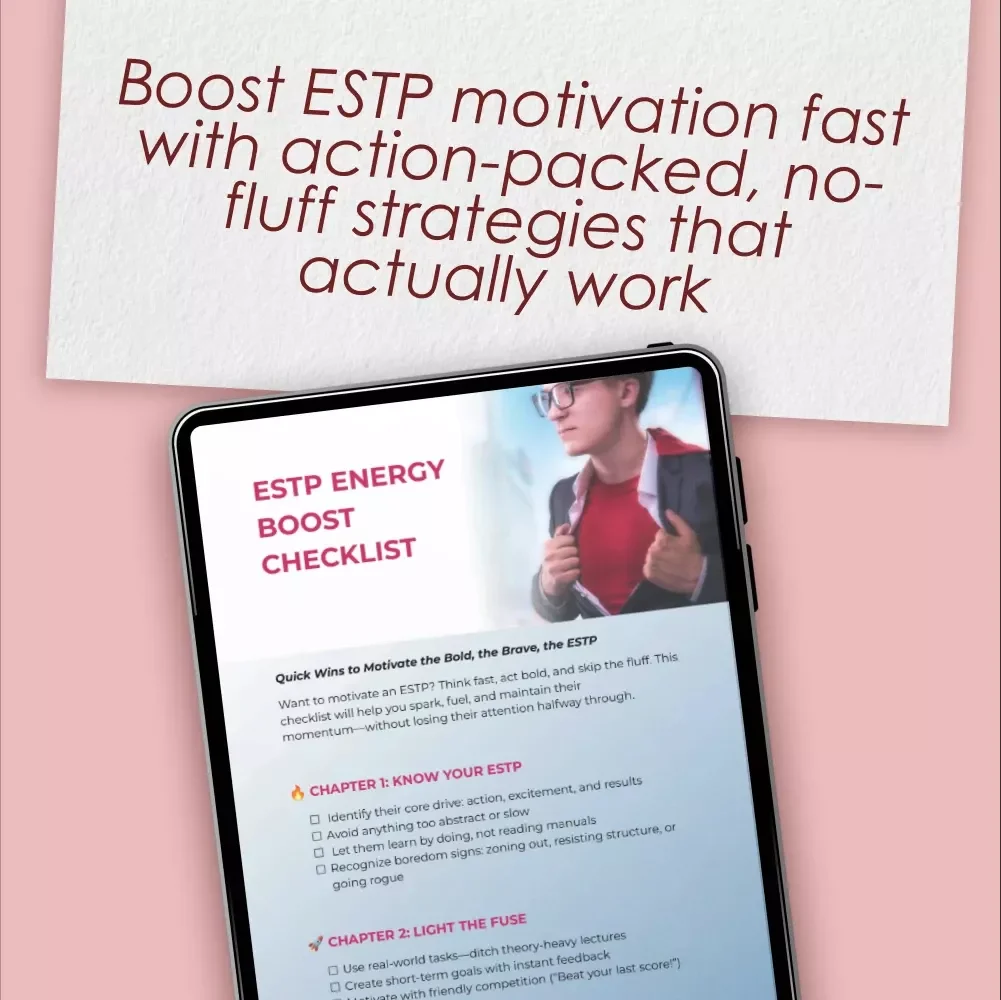 ESTP Energy Boost Checklist | How to Motivate ESTP Personality | Digital Download PDF