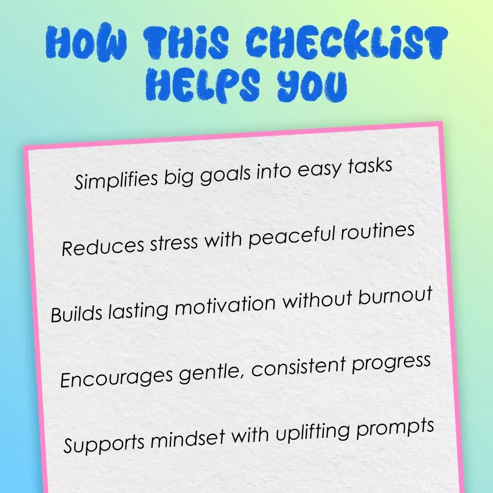 Steady Steps to Spark Motivation: Your Phlegmatic-Friendly Checklist | Digital Download | How to Motivate a Phlegmatic Personality Guide