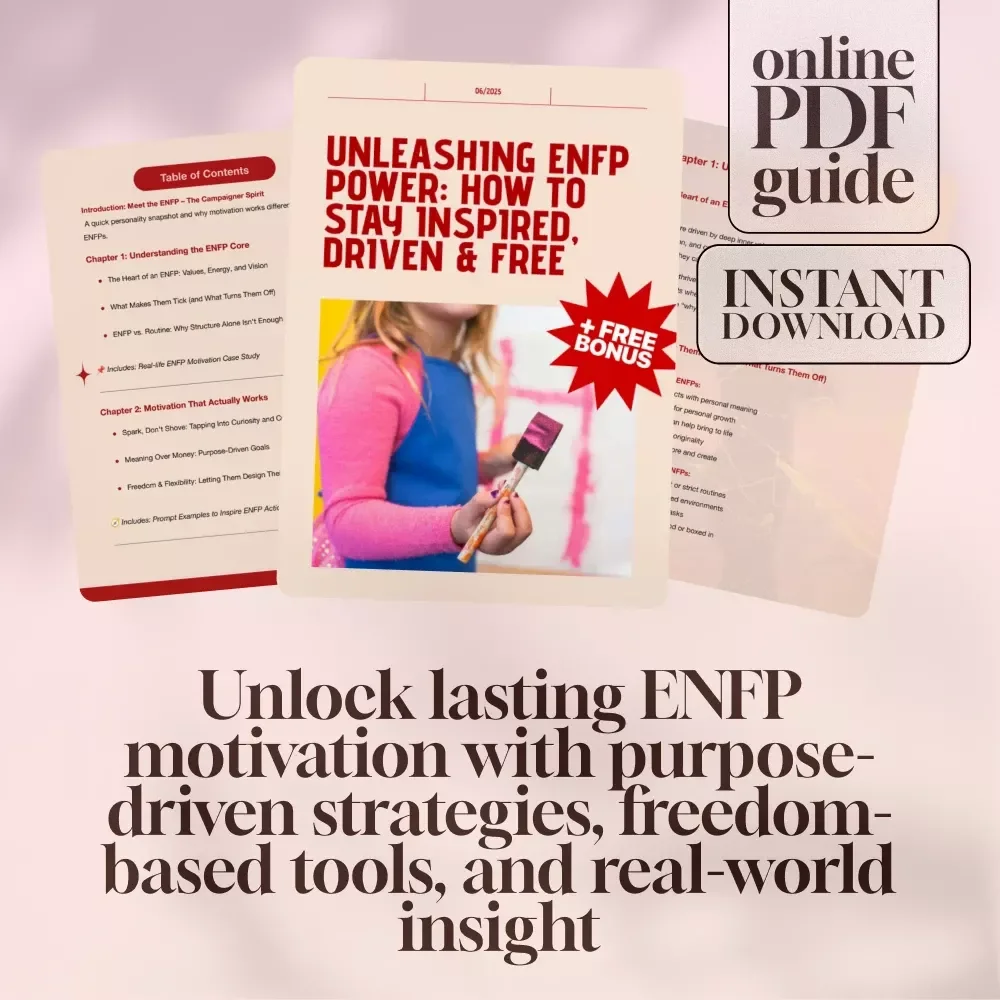Unleashing ENFP Power: How to Stay Inspired, Driven & Free | ENFP Motivation Guide | How to Motivate ENFP | Digital Download
