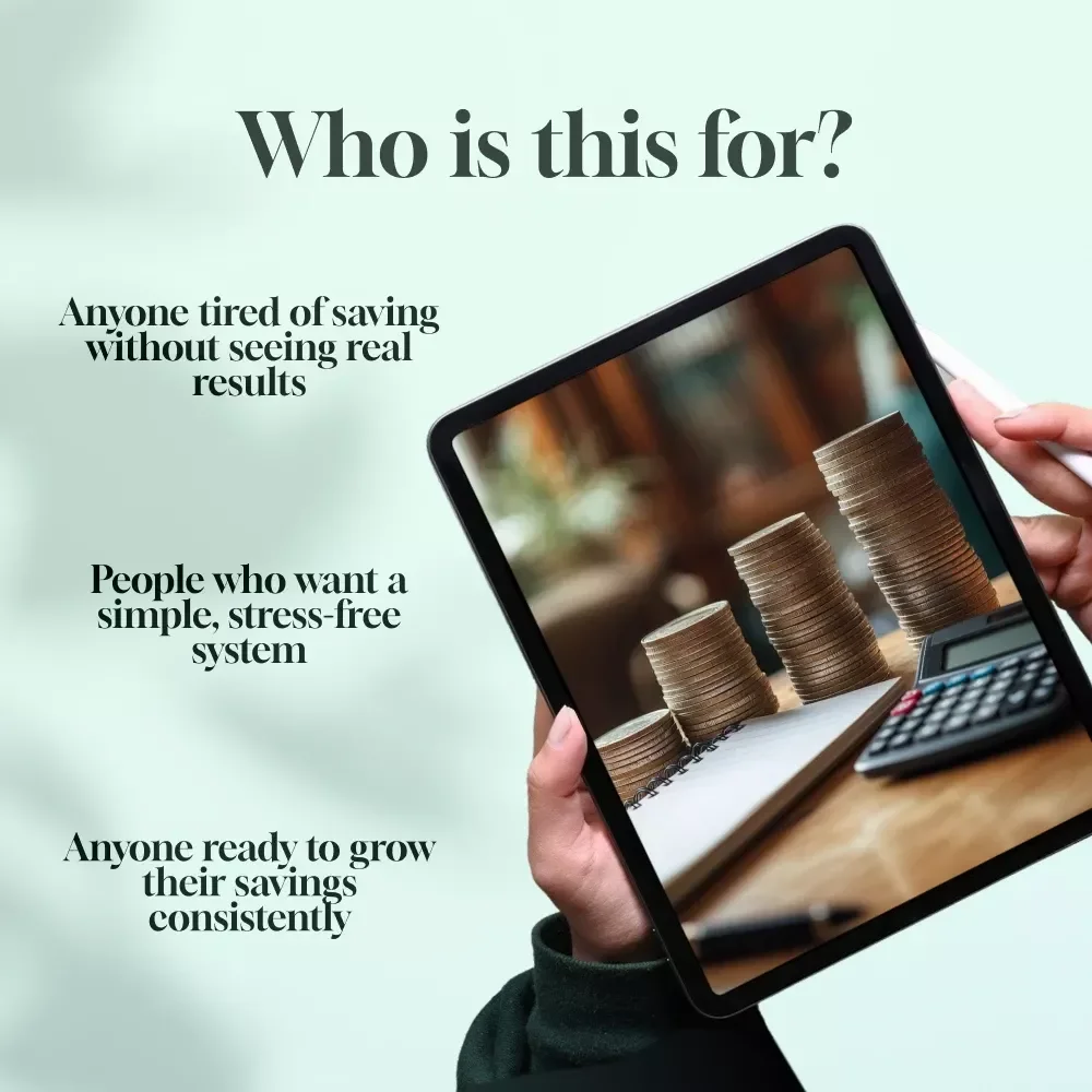 See It, Grow It: The Simple Way to Track Your Savings Like a Pro | How to Track Savings eBook, Digital Guide, Financial Planning PDF, Budgeting Tracker