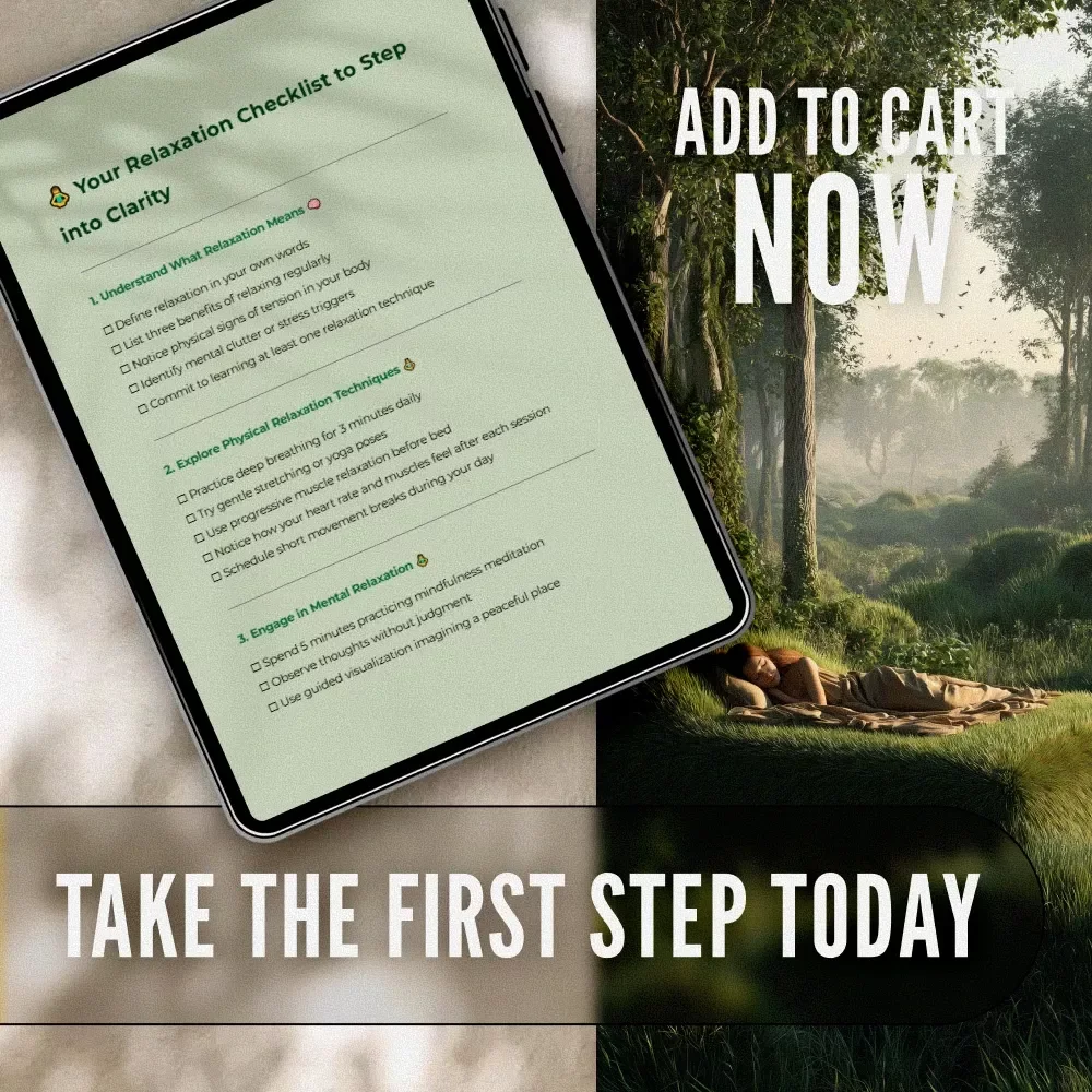 Your Relaxation Checklist to Step into Clarity | Digital Download Checklist for Relaxation, Self-Care & Mental Wellness