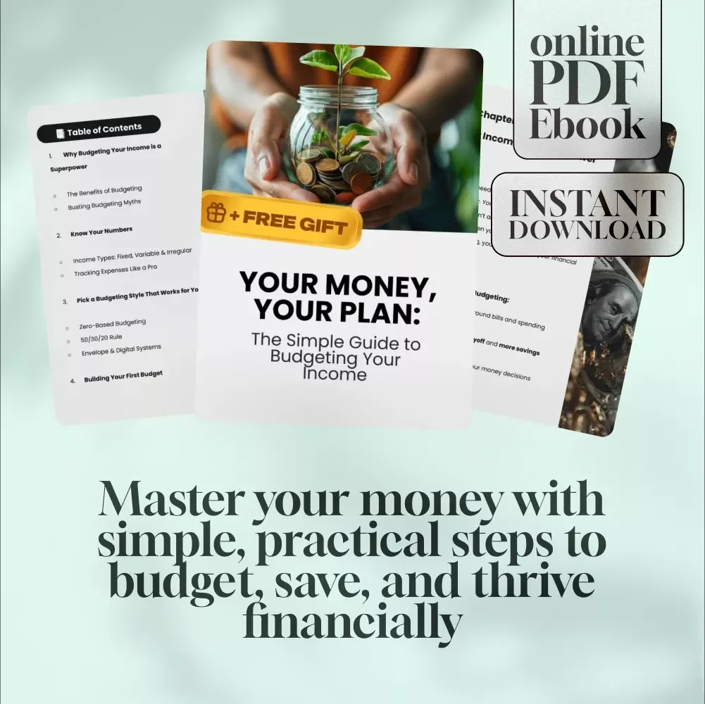 Your Money, Your Plan: The Simple Guide to Budgeting Your Income | How to Budget Your Income eBook | Digital Budgeting Guide PDF Download