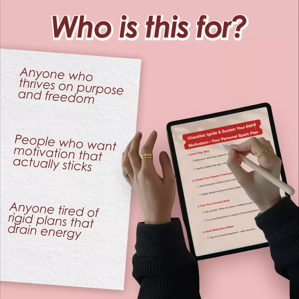 Checklist: Ignite & Sustain Your ENFP Motivation — Your Personal Spark Plan | How to Motivate ENFP | Digital Download for Passionate Free-Spirits