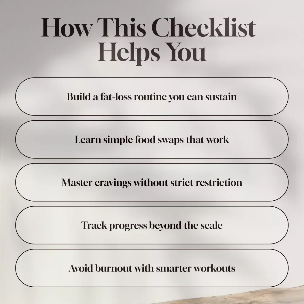 The Fat-Firing Checklist for Cutting Fat Fast | How to Cut Fat Fast | Digital Weight Loss Checklist & Guide