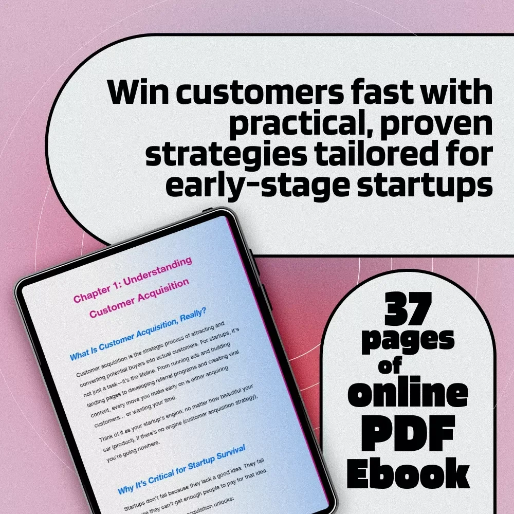 The Startup’s Guide to Winning Customers Fast | eBook for Entrepreneurs | Digital Download | Customer Acquisition for Startups