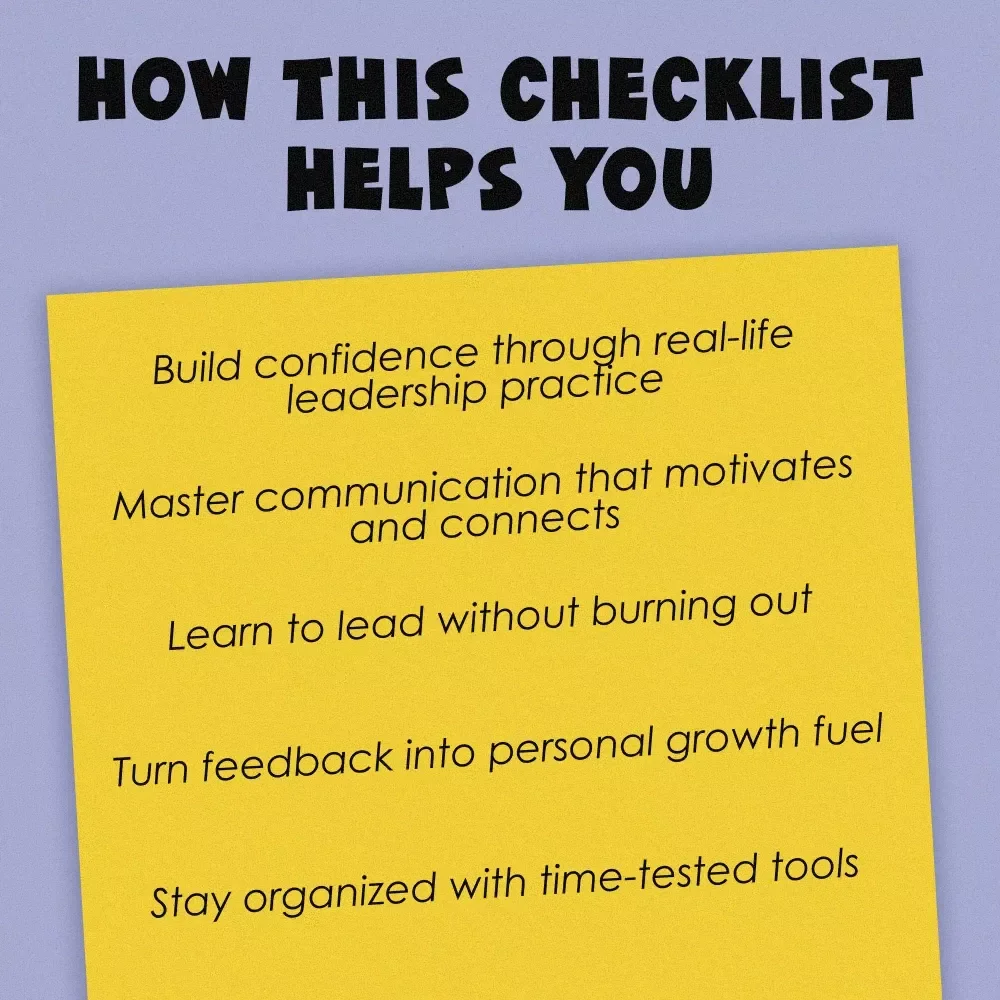 The Student Leader’s Power-Up Checklist | How to Improve Leadership Skills as a Student | Printable PDF Guide & Digital Download
