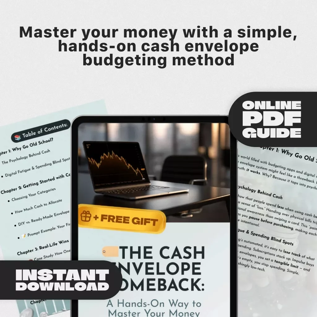 The Cash Envelope Comeback: A Hands-On Way to Master Your Money | Budgeting Guide PDF | Cash Envelopes Budget System