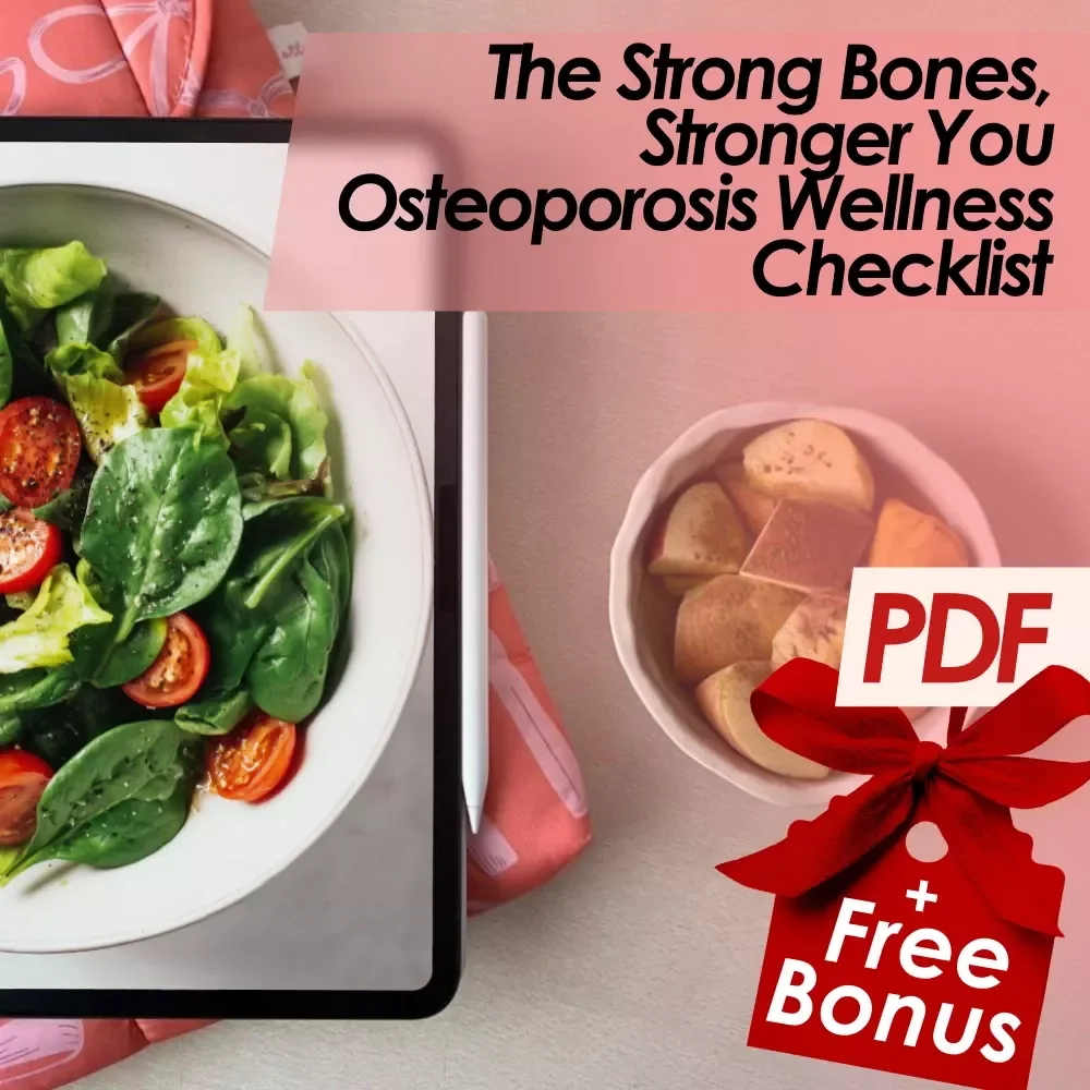 The Strong Bones, Stronger You Osteoporosis Wellness Checklist | Healthy Diet & Bone Health Digital Download