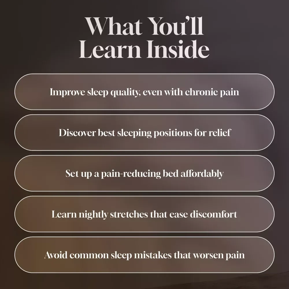 The Complete Guide to Resting Well with Lower Back Pain | Sleep Better eBook for Lower Back Pain Relief | How to Sleep with Lower Back Pain Tips & Checklist