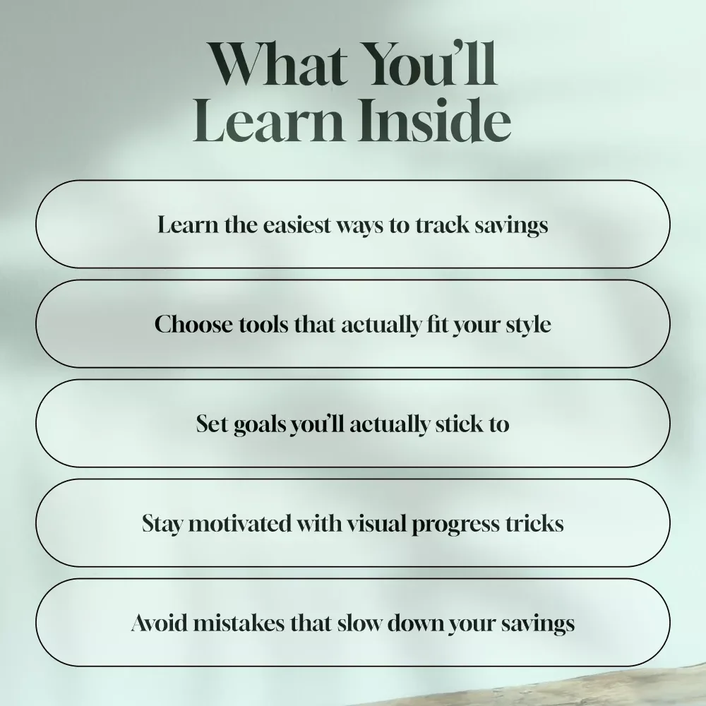 See It, Grow It: The Simple Way to Track Your Savings Like a Pro | How to Track Savings eBook, Digital Guide, Financial Planning PDF, Budgeting Tracker