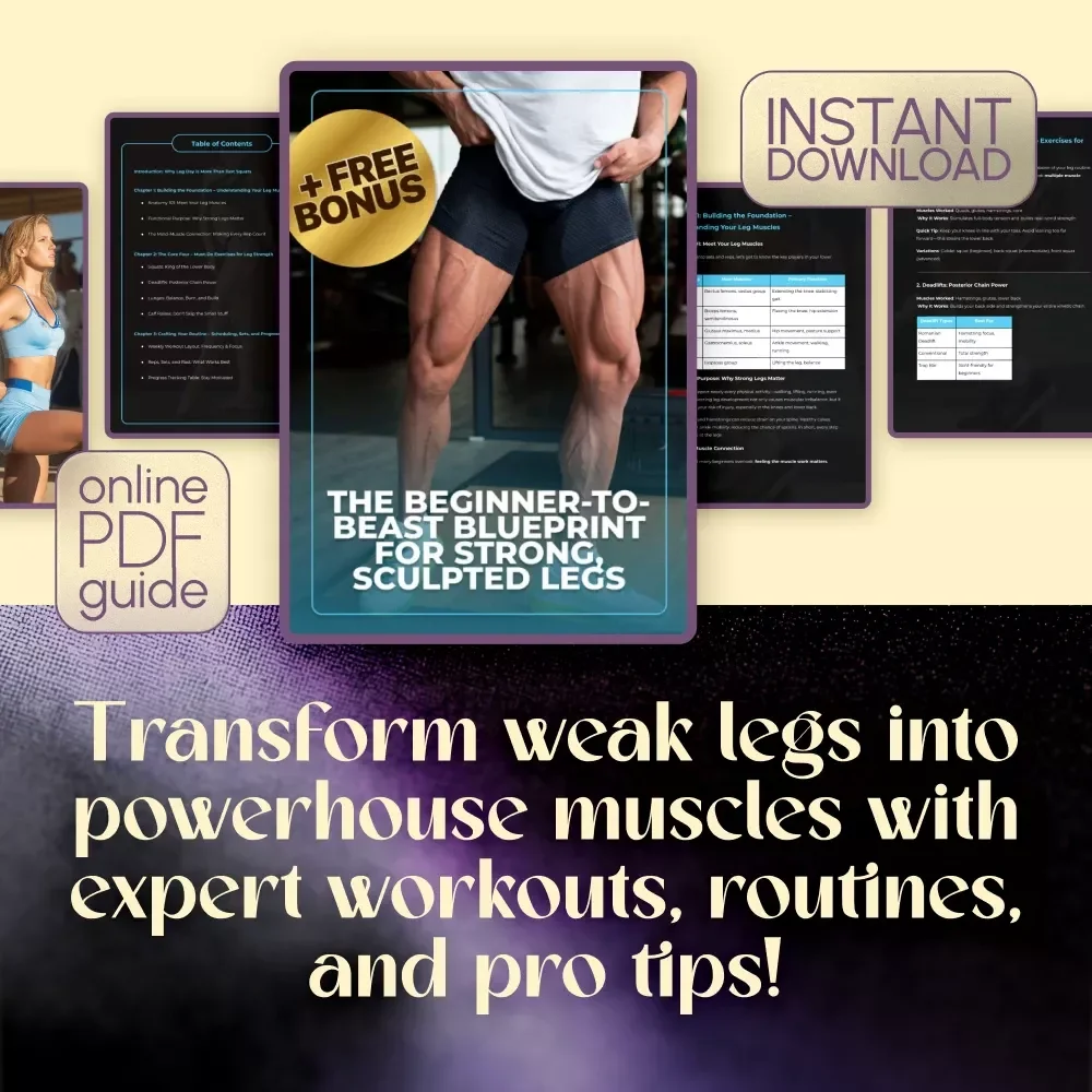 The Beginner-to-Beast Blueprint for Strong, Sculpted Legs – Ultimate Leg Workout Routine Guide (Digital Download)