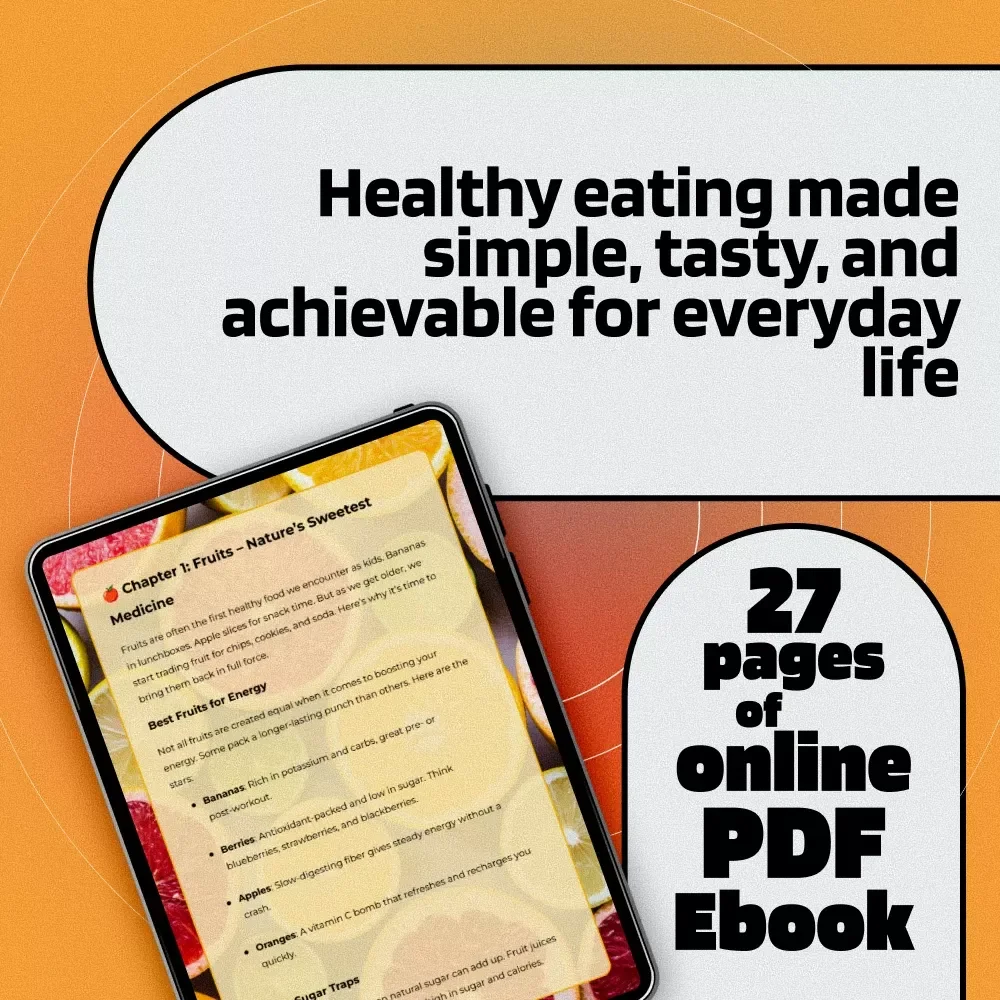 A Simple Guide to Healthy Eating That Tastes Good Too | eBook Download with a List of Healthy Foods, Meal Ideas & Smart Snacking Tips