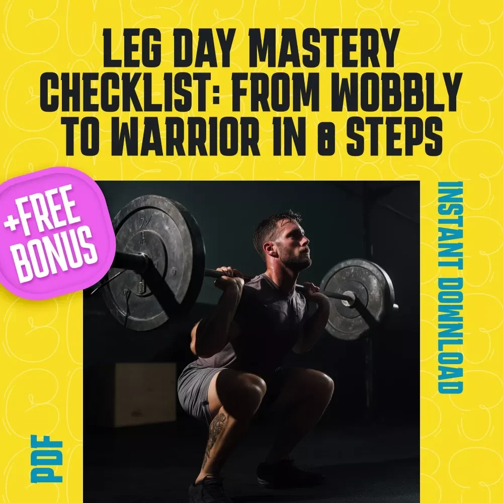 Leg Day Mastery Checklist: From Wobbly to Warrior in 8 Steps – Ultimate Leg Workout Routine Guide – Digital Download