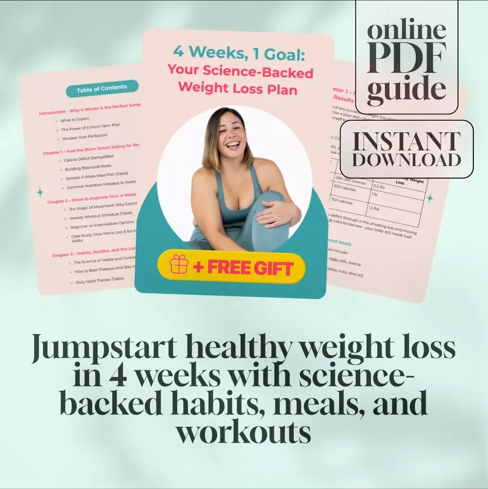 4 Weeks, 1 Goal: Your Science-Backed Weight Loss Plan | How to Lose Weight in 4 Weeks Guide, Digital Download, eBook, Meal & Fitness Plan