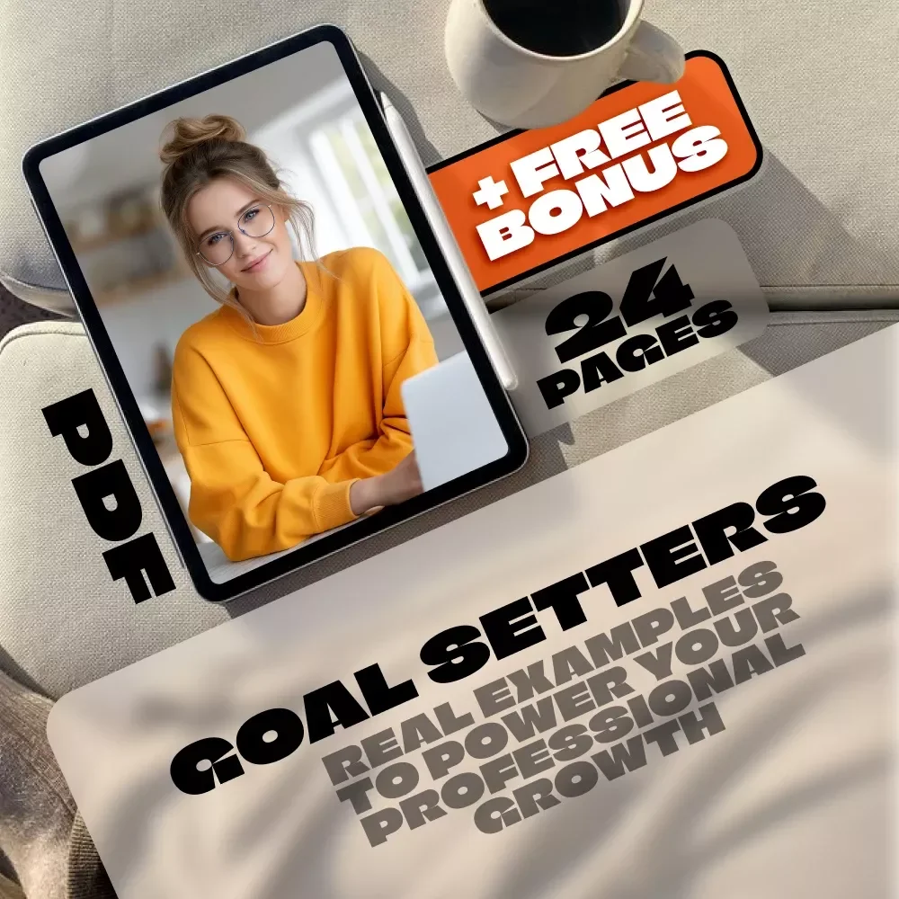 Goal Setters: Real Examples to Power Your Professional Growth | eBook for Career Success | Examples of Professional Development Goals | Digital Download Guide
