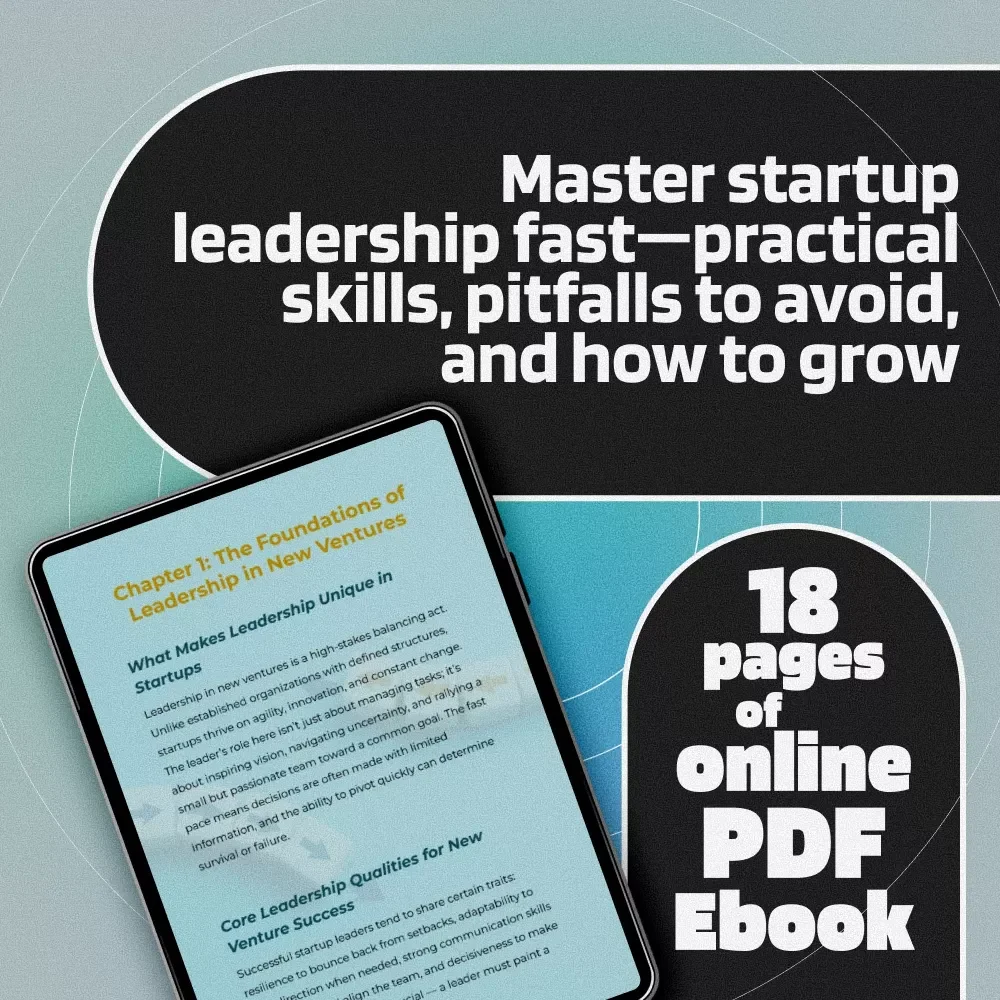 Mastering Leadership in New Ventures | eBook for Startup Founders & Entrepreneurs | Leadership in New Ventures Guide PDF