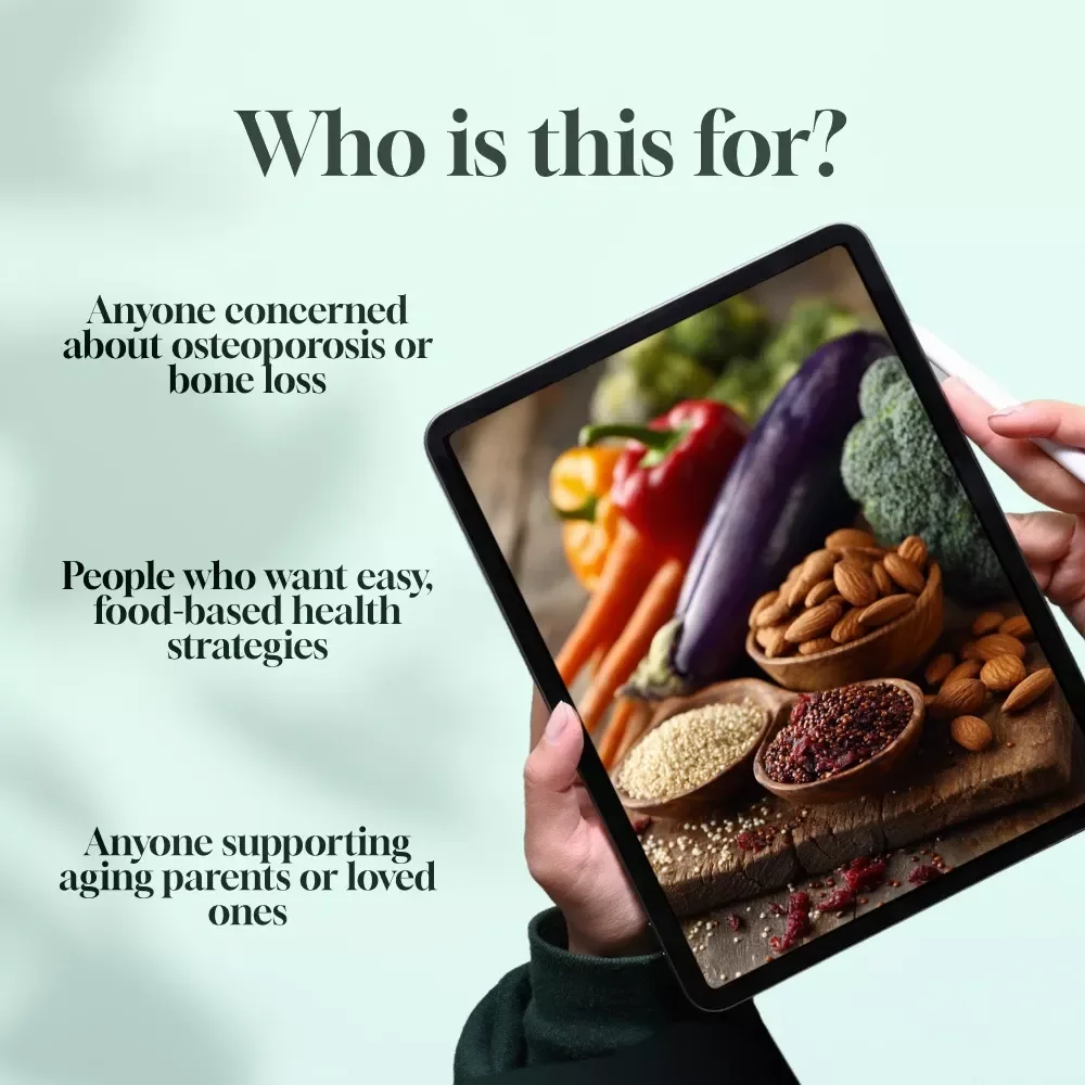 A Simple Guide to Eating for Osteoporosis Health – Digital Guide for Healthy Diet & Strong Bones | Osteoporosis Nutrition Checklist & eBook