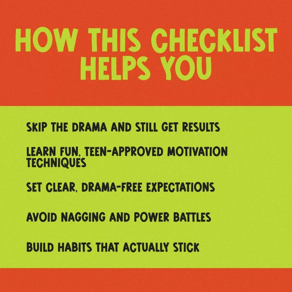 The Ultimate Teen Room Rescue Checklist: Easy Steps to Motivate Your Teen to Clean Without the Drama | Printable Teen Cleaning Guide | How to Motivate a Teenager to Clean Their Room