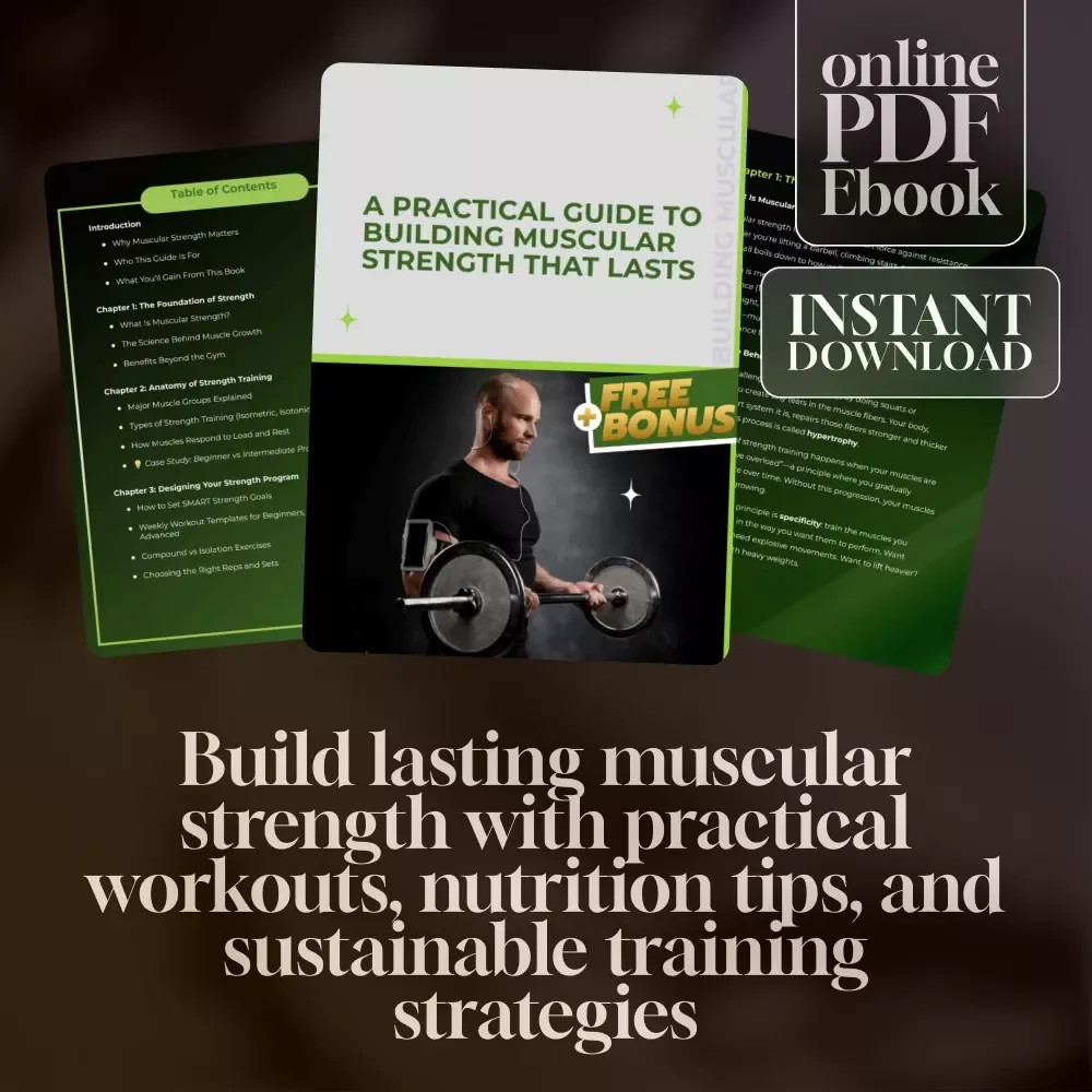 A Practical Guide to Building Muscular Strength That Lasts | Strength Training Workout eBook for Beginners to Advanced | Digital Download
