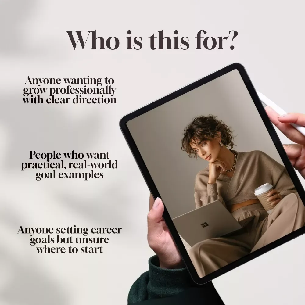 Goal Setters: Real Examples to Power Your Professional Growth | eBook for Career Success | Examples of Professional Development Goals | Digital Download Guide