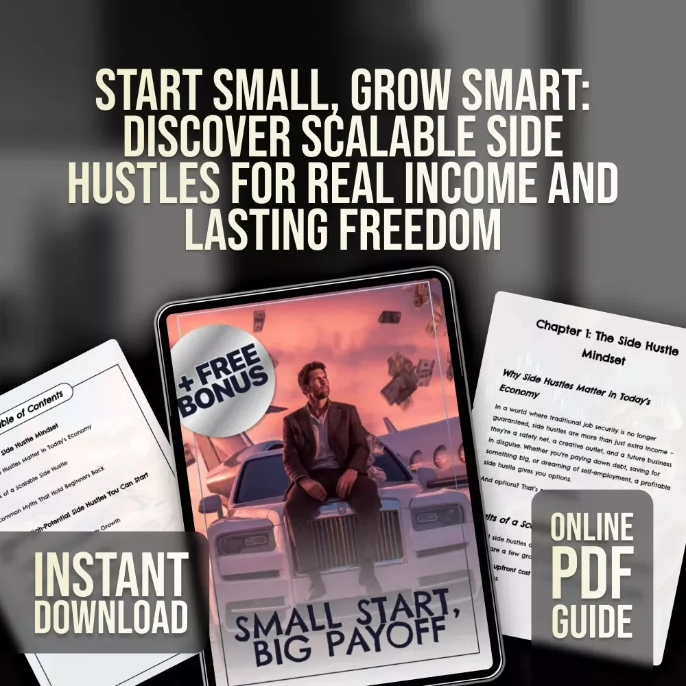Small Start, Big Payoff – Guide to Profitable Side Hustles with Growth Potential | Digital Download eBook