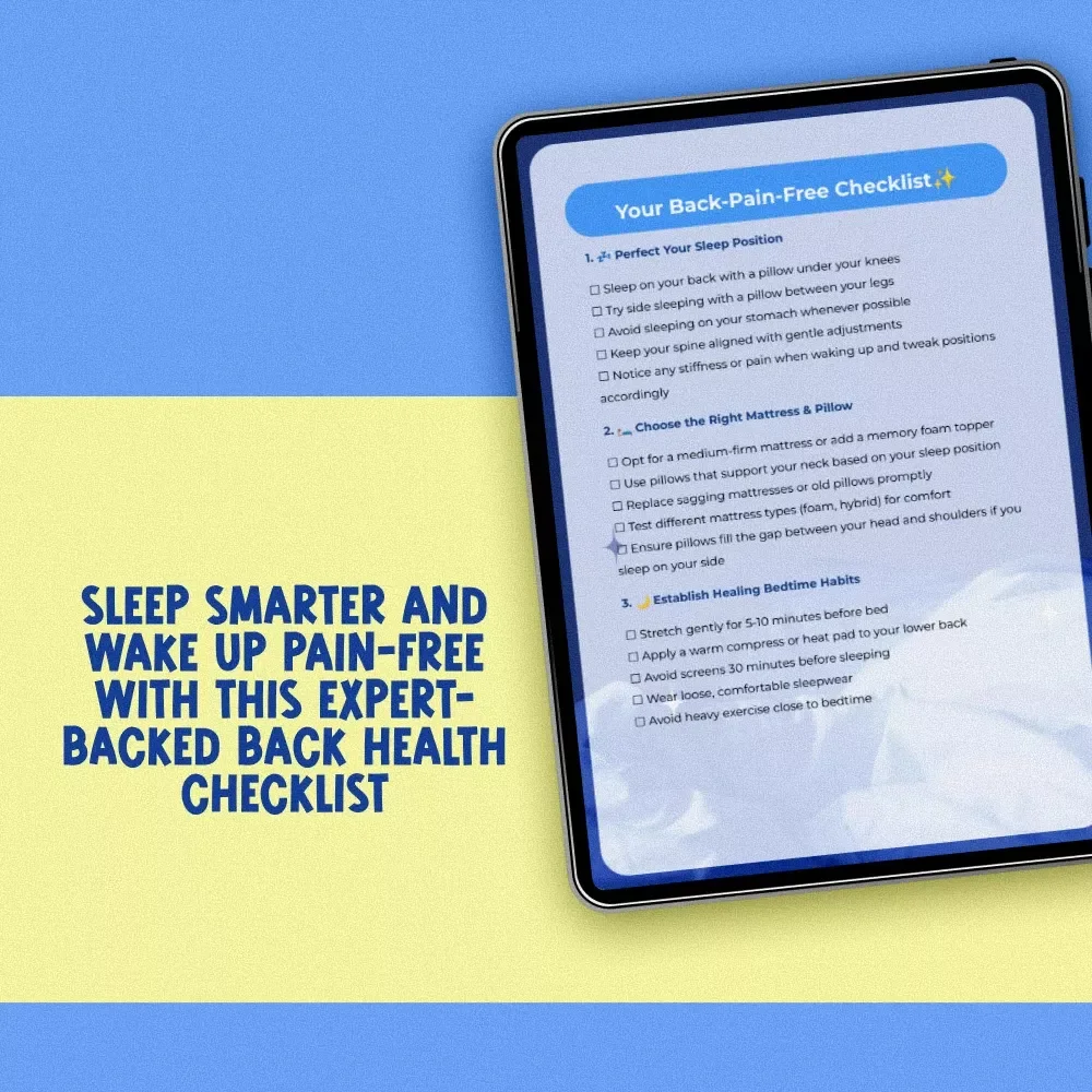 Your Back-Pain-Free Checklist | Digital Sleep Position & Lower Back Pain Relief Guide for Better Rest