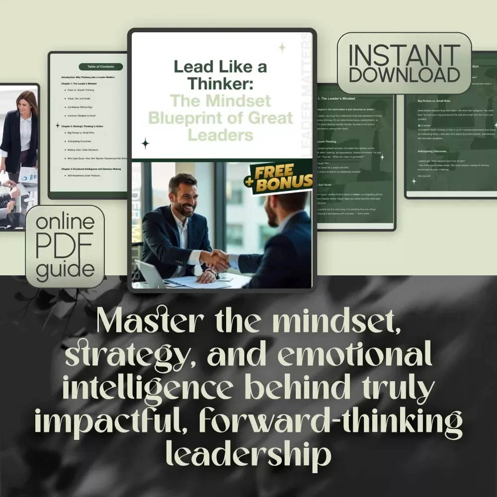 Lead Like a Thinker: The Mindset Blueprint of Great Leaders | How to Think Like a Leader Digital Guide for Leadership Mindset & Strategy