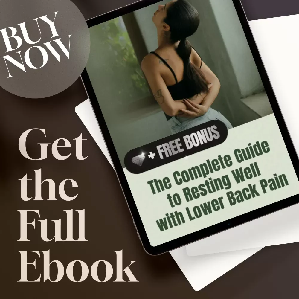 The Complete Guide to Resting Well with Lower Back Pain | Sleep Better eBook for Lower Back Pain Relief | How to Sleep with Lower Back Pain Tips & Checklist