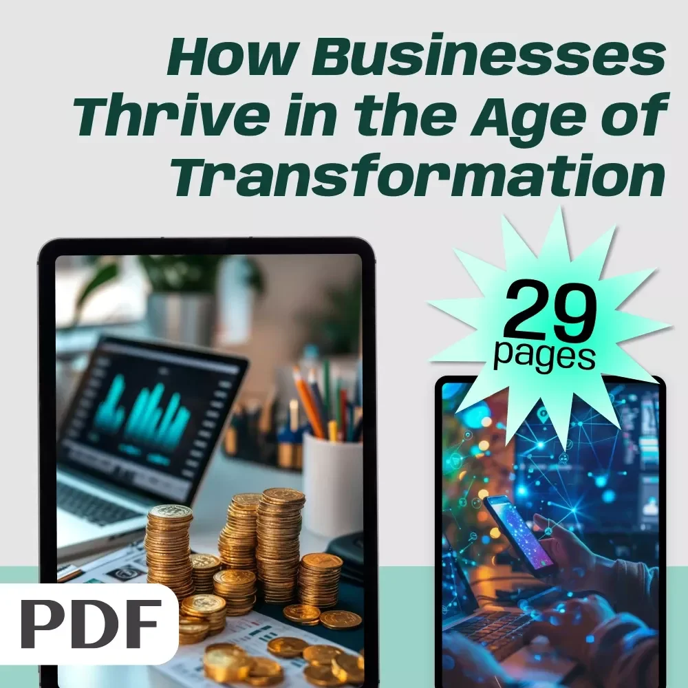 How Businesses Thrive in the Age of Transformation | Digital Transformation in Business eBook | Guide for Entrepreneurs & Teams | Instant PDF Download