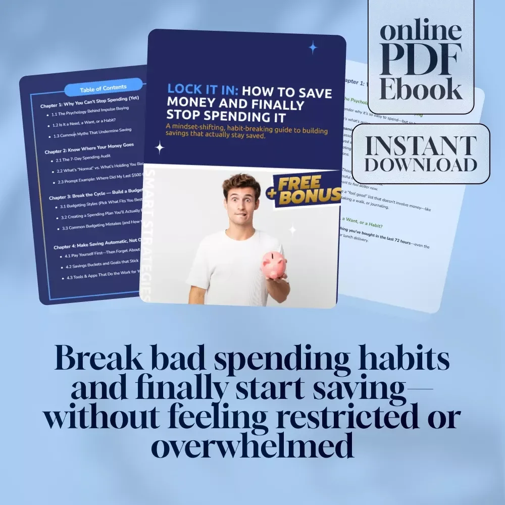 Lock It In: How to Save Money and Finally Stop Spending It | Budgeting eBook, Personal Finance Guide, How to Save Money and Not Spend It
