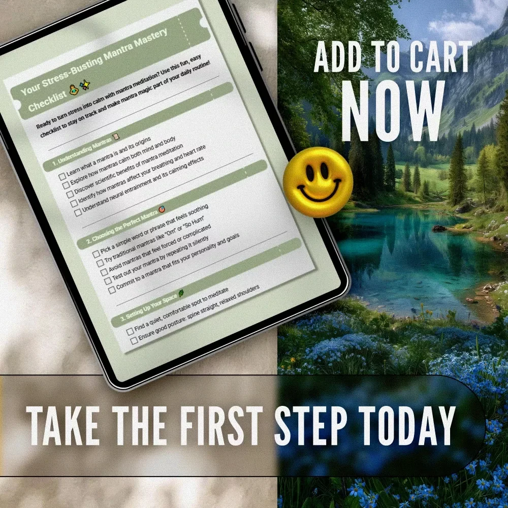 Your Stress-Busting Mantra Mastery Checklist | Printable Mantra Stress Reduction Guide for Meditation & Mindfulness Practice