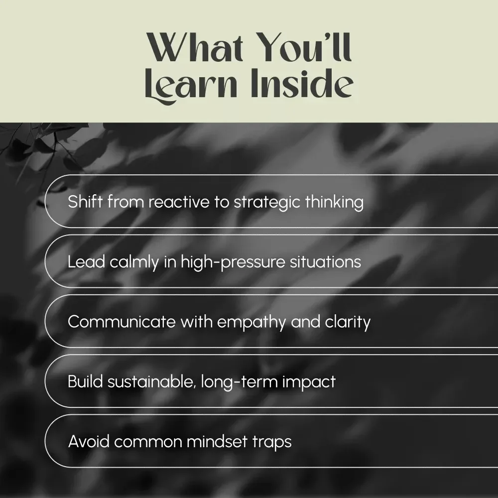 Lead Like a Thinker: The Mindset Blueprint of Great Leaders | How to Think Like a Leader Digital Guide for Leadership Mindset & Strategy