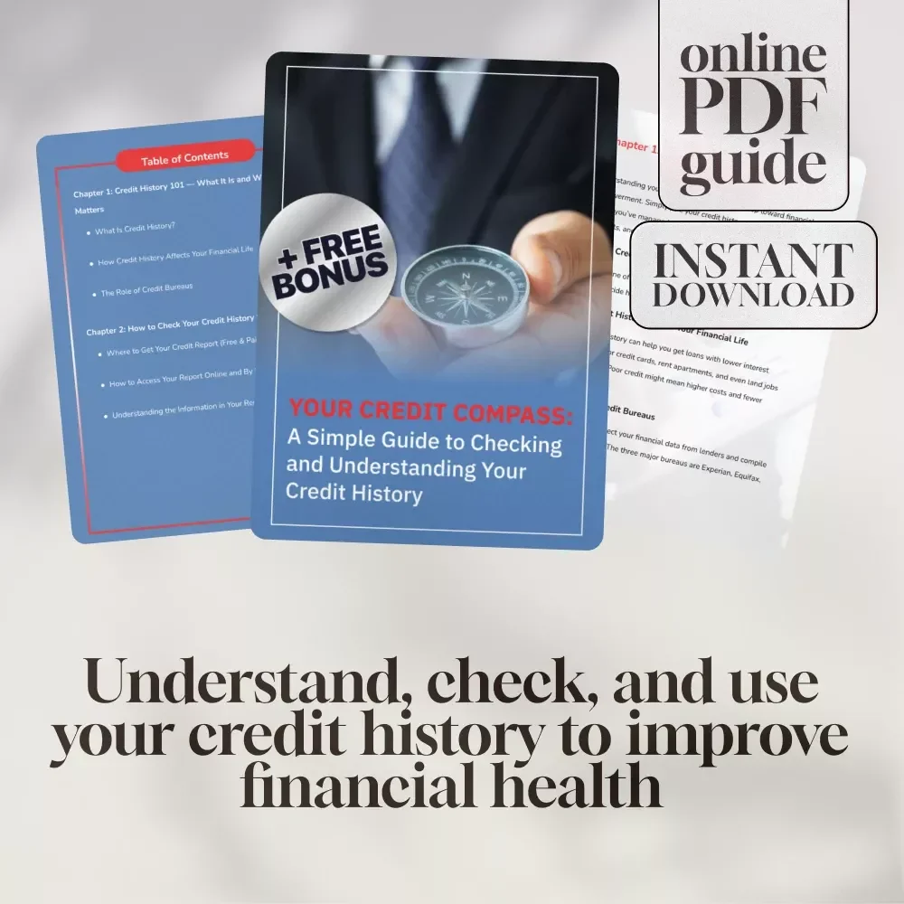 Your Credit Compass: A Simple Guide to Checking and Understanding Your Credit History | Digital Guide to Learn How to Check Credit History & Improve Your Score