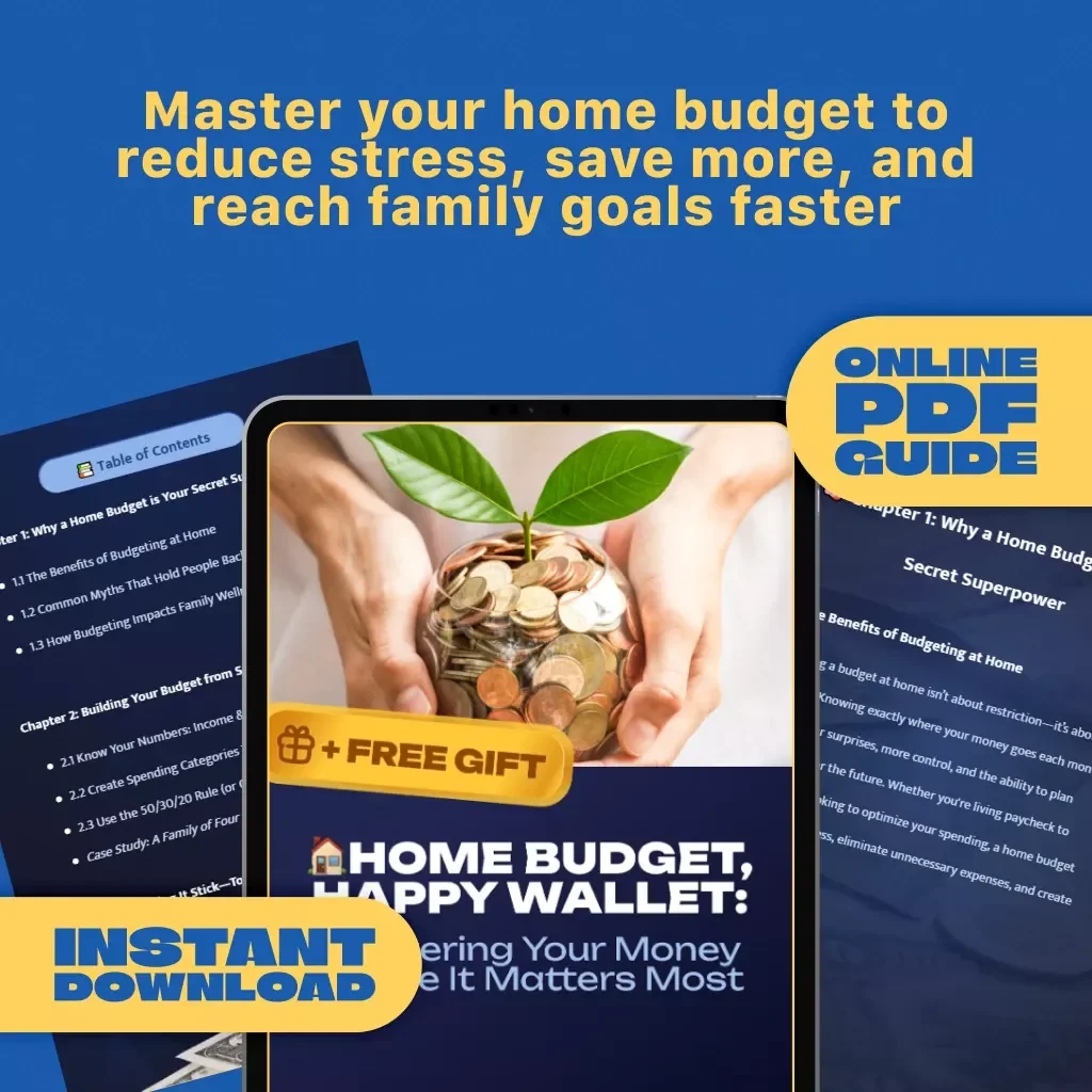 Home Budget, Happy Wallet: Mastering Your Money Where It Matters Most | Guide on How to Manage a Budget at Home | Digital Download eBook