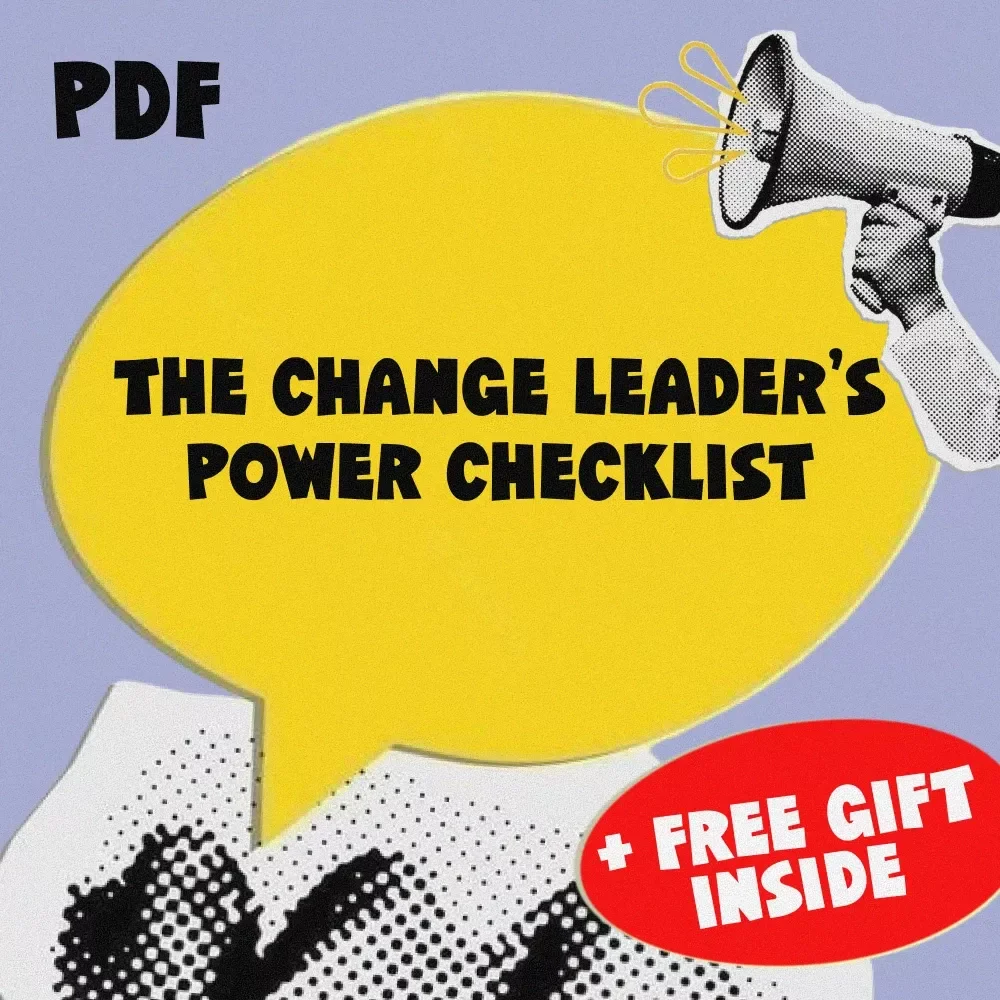 The Change Leader’s Power Checklist | How to Lead People Through Change | Digital Download Leadership Guide for Managers, HR & Team Leads