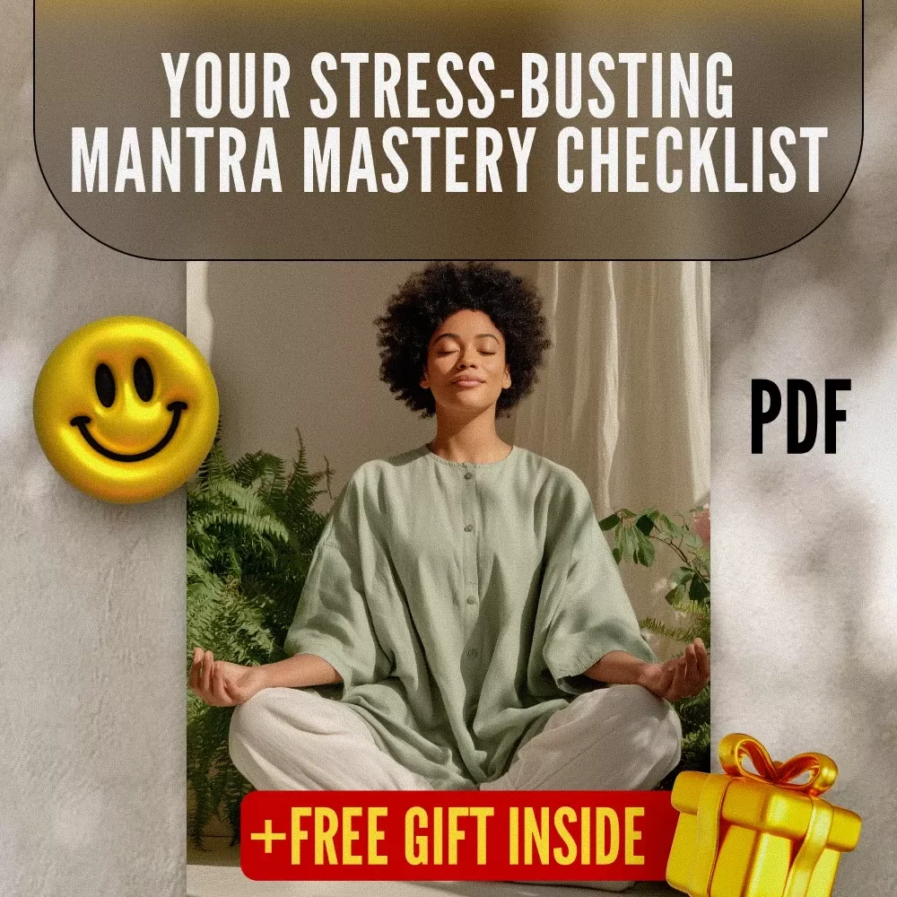 Your Stress-Busting Mantra Mastery Checklist | Printable Mantra Stress Reduction Guide for Meditation & Mindfulness Practice