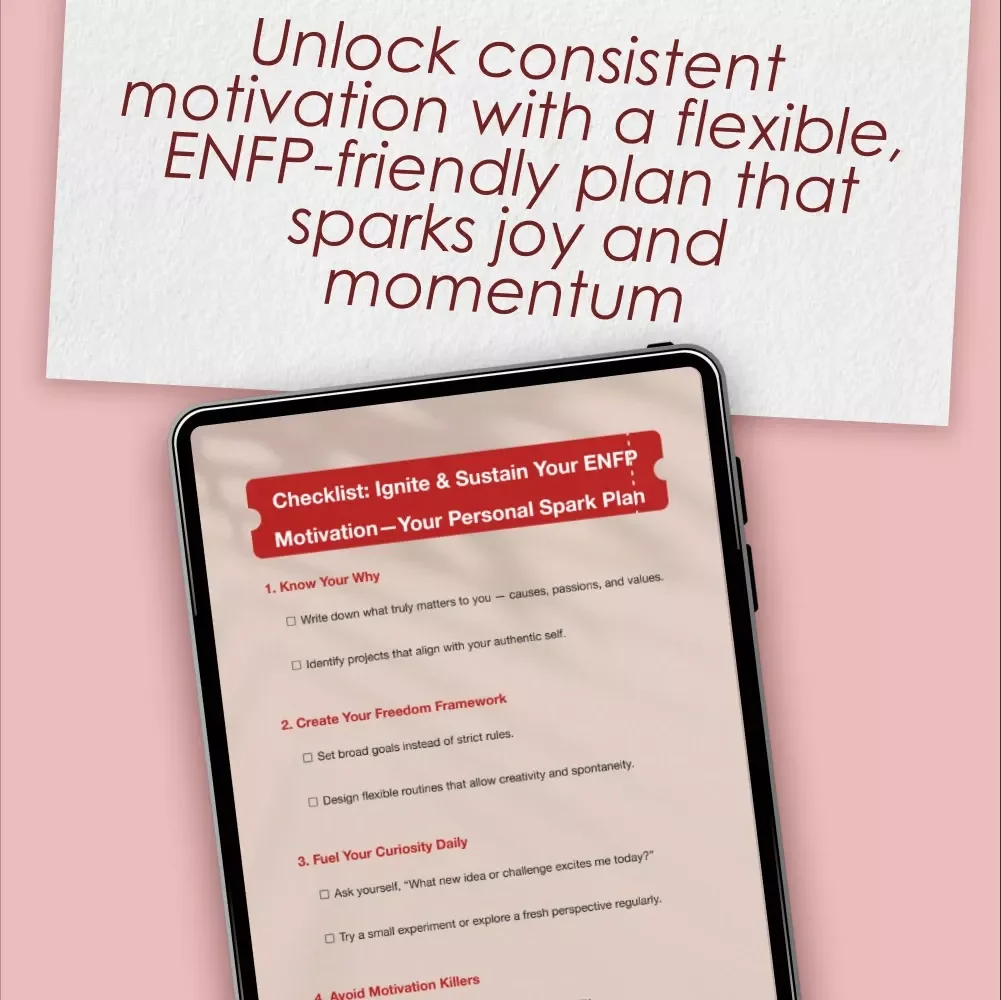 Checklist: Ignite & Sustain Your ENFP Motivation — Your Personal Spark Plan | How to Motivate ENFP | Digital Download for Passionate Free-Spirits