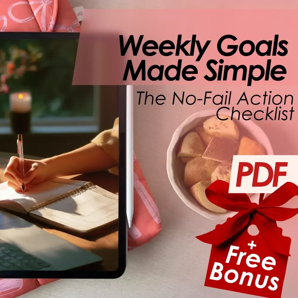 Weekly Goals Made Simple: The No-Fail Action Checklist | Goal-Setting eBook, Digital Download Checklist, How to Set Goals for the Week