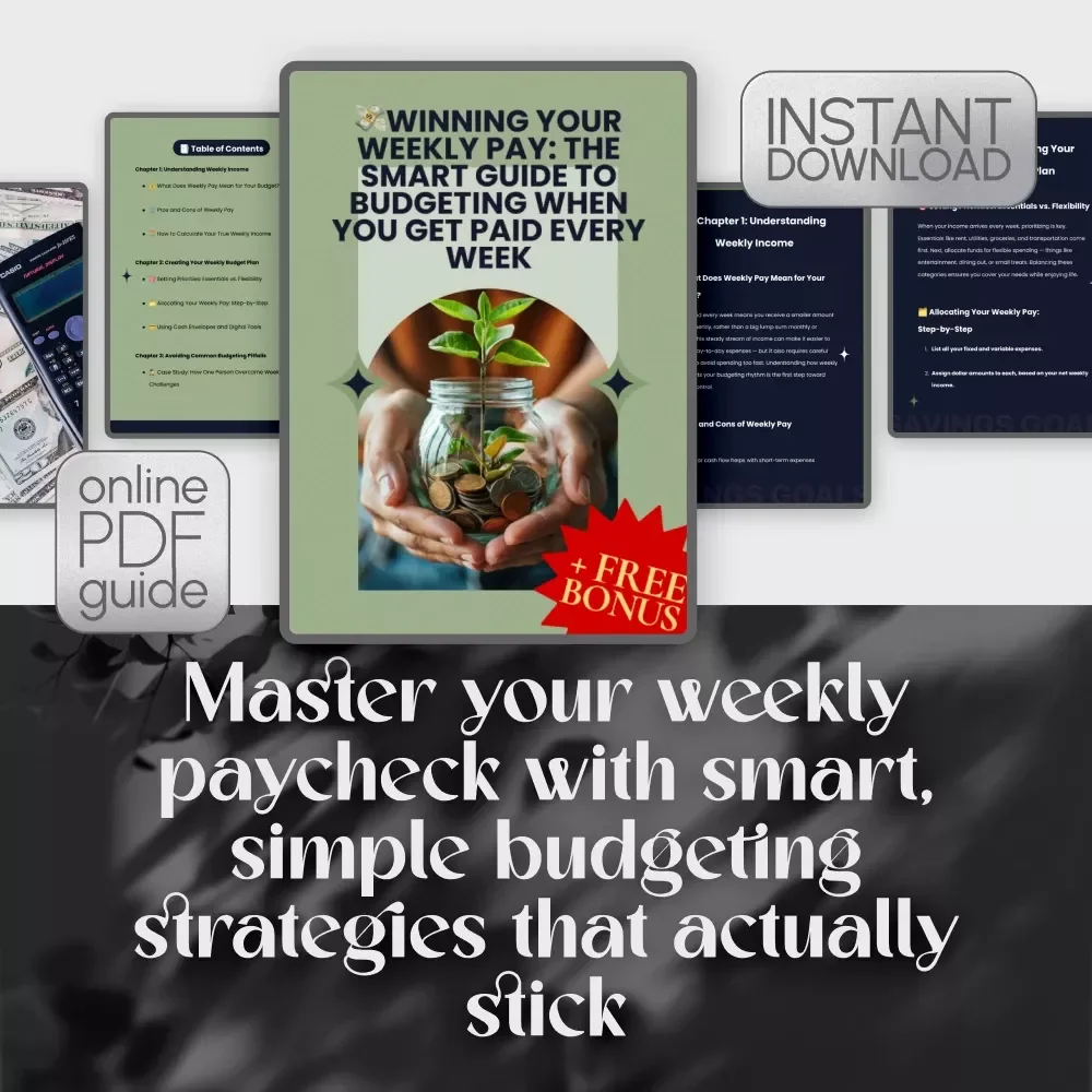 Winning Your Weekly Pay: The Smart Guide to Budgeting When You Get Paid Every Week | How to Budget When You Get Paid Weekly | Digital Download Guide for Weekly Budgeting Success