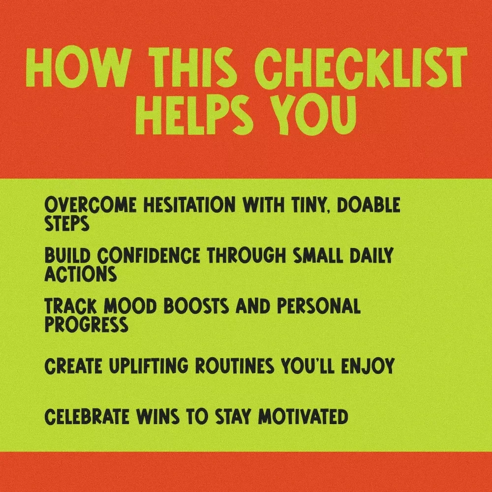 Step Out and Shine: Your Fun & Easy Motivation Checklist to Leave the House | Digital Download | How to Get Motivated to Leave the House Guide