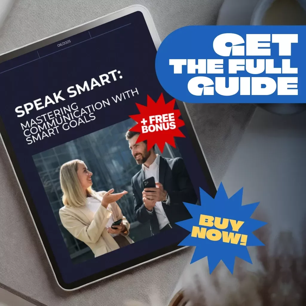 Speak Smart: Mastering Communication with SMART Goals | Digital Guide for Setting Smart Goal for Communication | Communication eBook, Printable PDF, Instant Download