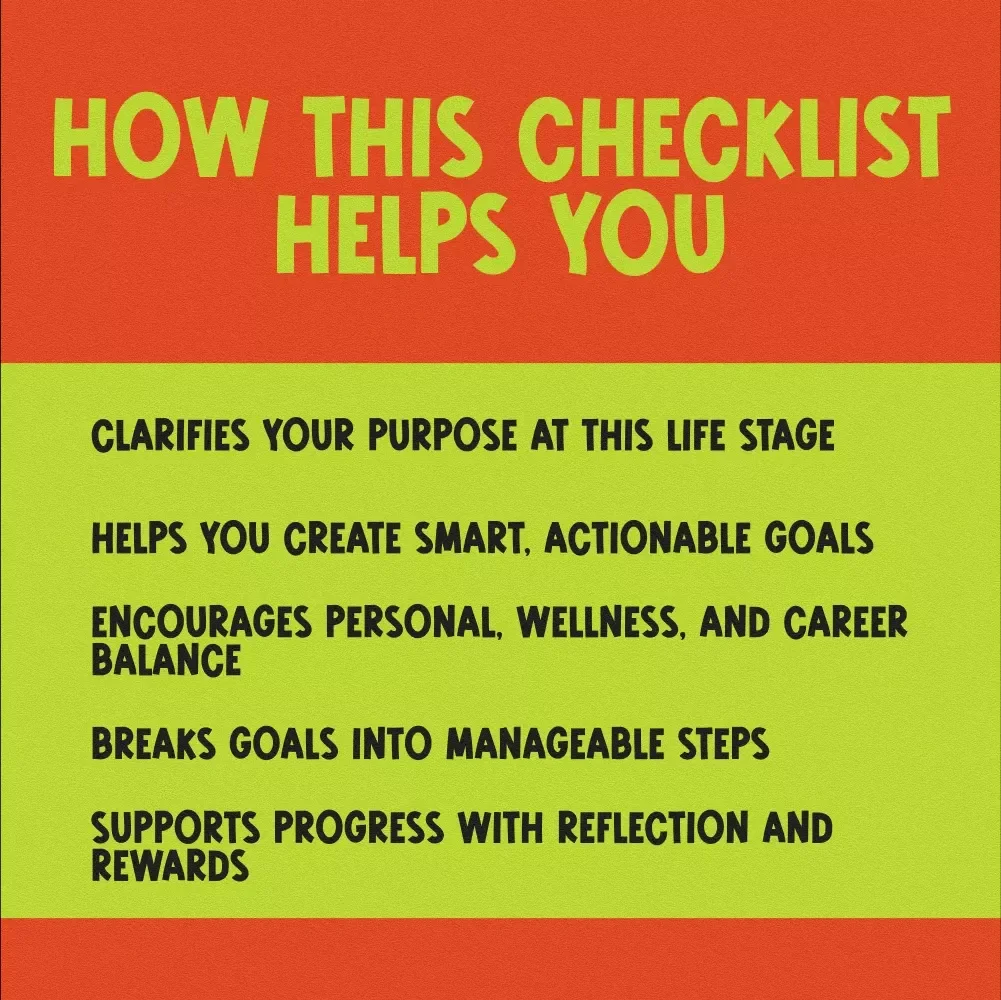 Your Fresh Horizons Goal-Setting Checklist: Clear Steps to Thrive at 50+ | Digital Guide on How to Set Life Goals at 50 | Printable PDF Self-Discovery Tool