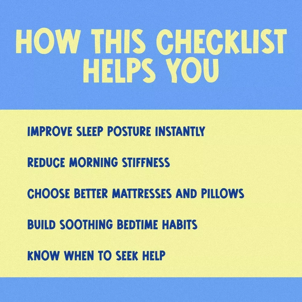 Your Back-Pain-Free Checklist | Digital Sleep Position & Lower Back Pain Relief Guide for Better Rest